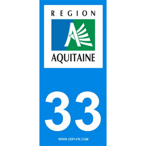 2 Autocollants Aquitaine 33 2 Autocollants Aquitaine 33