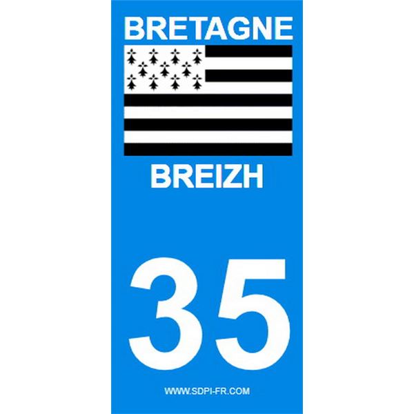2 Stickers voiture Bretagne 35 2 Stickers voiture Bretagne 35