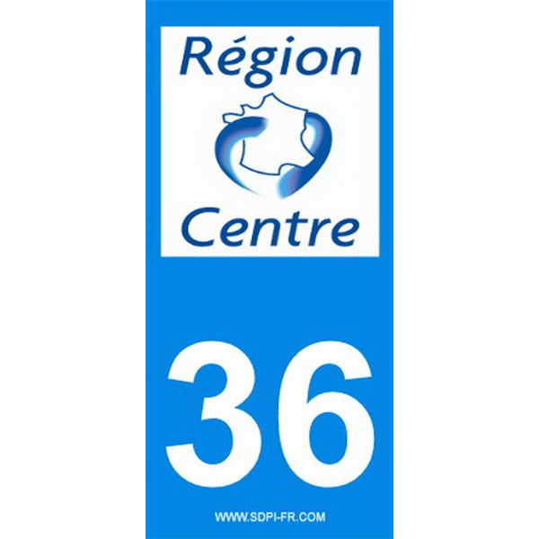 2 Stickers voiture Centre 36 2 Stickers voiture Centre 36
