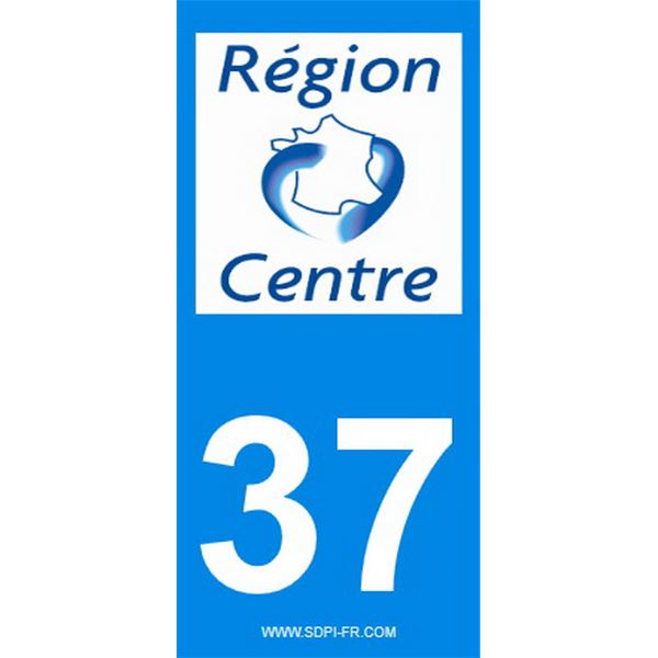 2 Stickers voiture Centre 37 2 Stickers voiture Centre 37