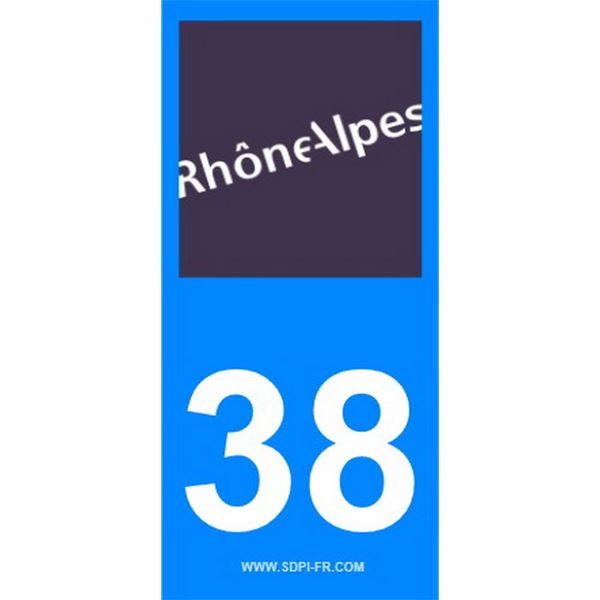 2 Autocollants Rhône Alpes 38 2 Autocollants Rhône Alpes 38