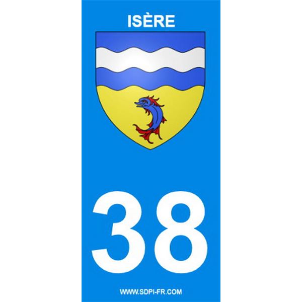2 Stickers voiture Isère 38 2 Stickers voiture Isère 38