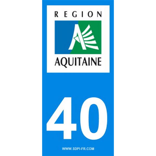 2 Stickers voiture Aquitaine 40 2 Stickers voiture Aquitaine 40