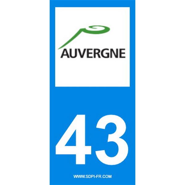 2 Stickers voiture Auvergne 43 2 Stickers voiture Auvergne 43