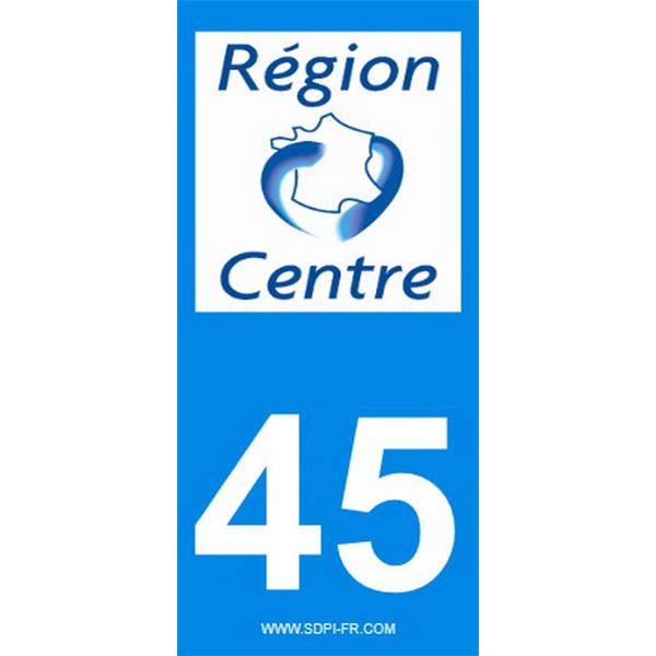 2 Stickers voiture Centre 45 2 Stickers voiture Centre 45