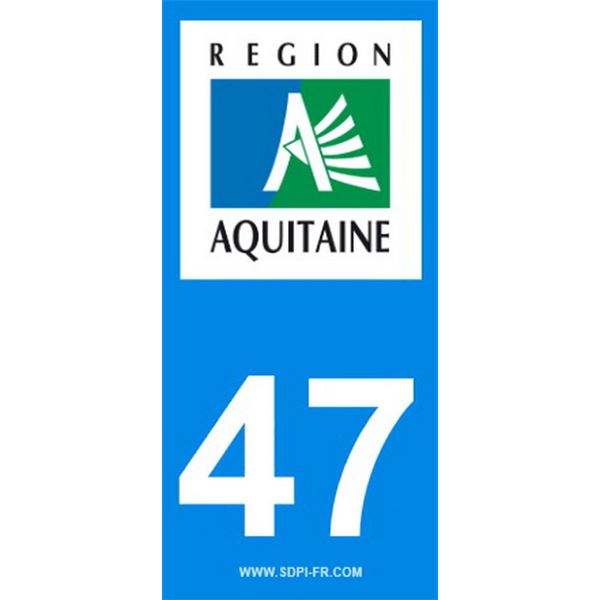 2 Stickers voiture Aquitaine 47 2 Stickers voiture Aquitaine 47