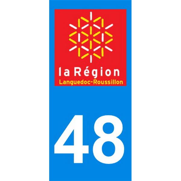 2 Stickers voiture Languedoc Roussillon 48 2 Stickers voiture Languedoc Roussillon 48