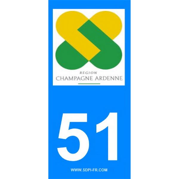 2 Stickers voiture Champagne Ardenne 51 2 Stickers voiture Champagne Ardenne 51