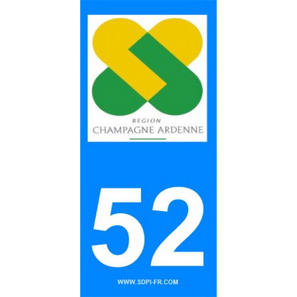 2 Stickers voiture Champagne Ardenne 52 2 Stickers voiture Champagne Ardenne 52