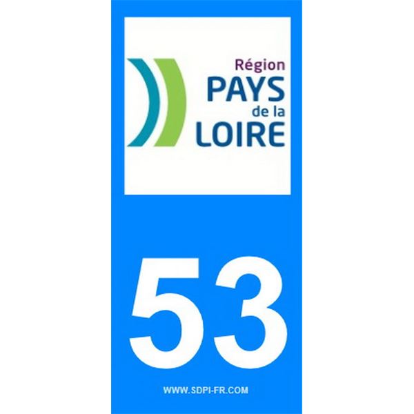 2 Stickers voiture Pays De La Loire 53 2 Stickers voiture Pays De La Loire 53