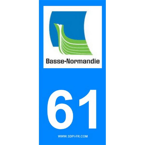 2 Stickers voiture Basse Normandie 61 2 Stickers voiture Basse Normandie 61