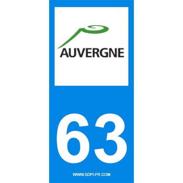 2 Stickers voiture Auvergne 63 2 Stickers voiture Auvergne 63