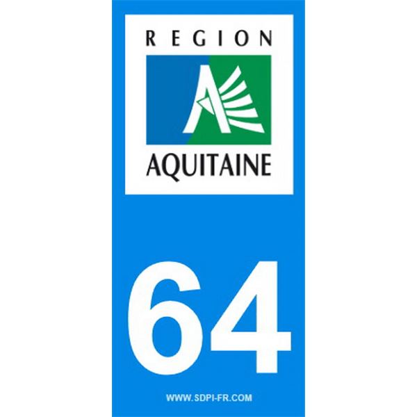 2 Stickers voiture Aquitaine 64 2 Stickers voiture Aquitaine 64