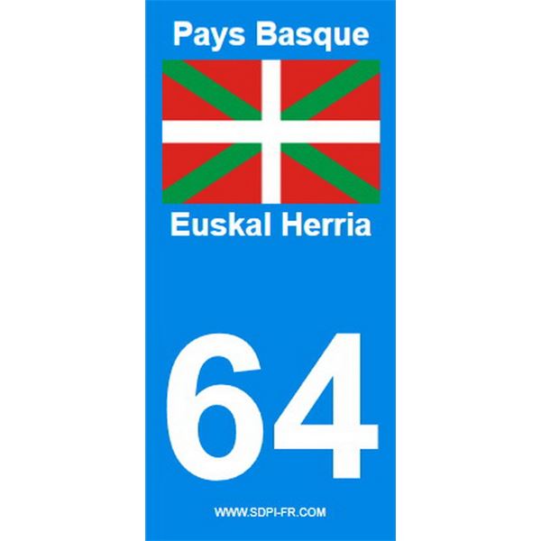 2 Autocollants Pays Basque 64 2 Autocollants Pays Basque 64