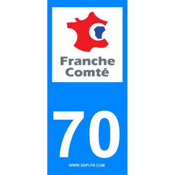 2 Stickers voiture Franche Comté 70 2 Stickers voiture Franche Comté 70