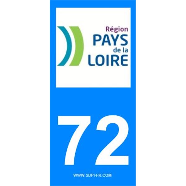 2 Stickers voiture Pays De La Loire 72 2 Stickers voiture Pays De La Loire 72