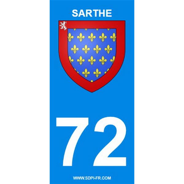 2 Stickers voiture Sarthe 72 2 Stickers voiture Sarthe 72