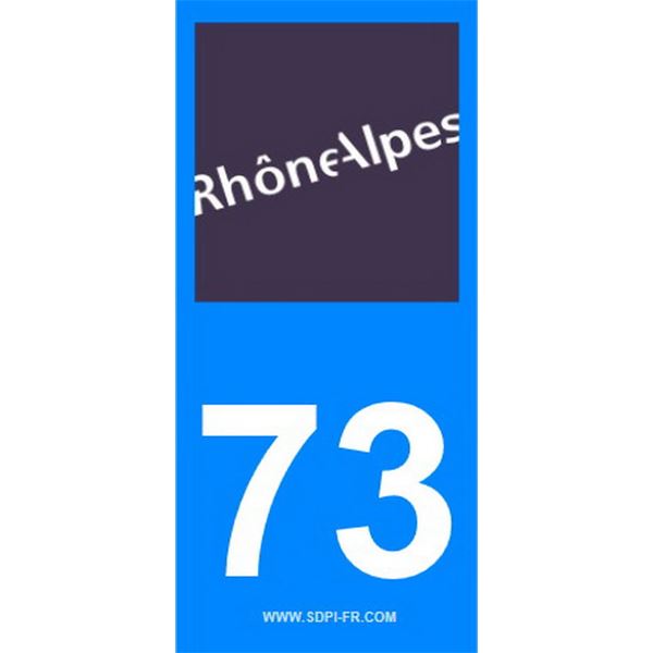 2 Stickers voiture Rhône Alpes 73 2 Stickers voiture Rhône Alpes 73