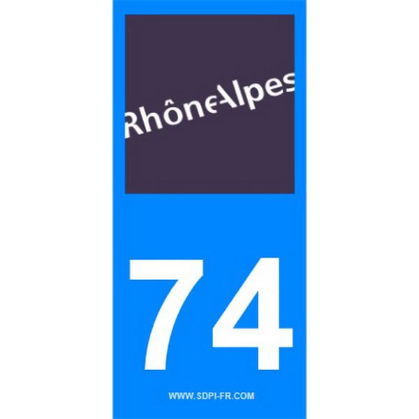 2 Stickers voiture Rhône Alpes 74 2 Stickers voiture Rhône Alpes 74