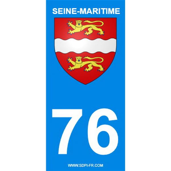 2 Stickers voiture Seine Maritime 76 2 Stickers voiture Seine Maritime 76