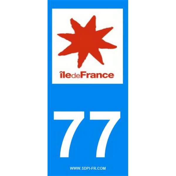 2 Stickers voiture Ile De France 77 2 Stickers voiture Ile De France 77