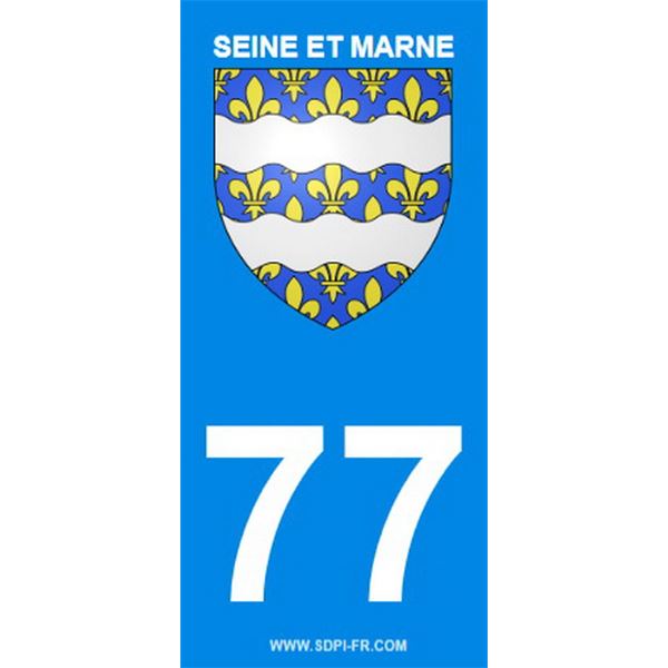 2 Stickers voiture Seine Et Marne 77 2 Stickers voiture Seine Et Marne 77