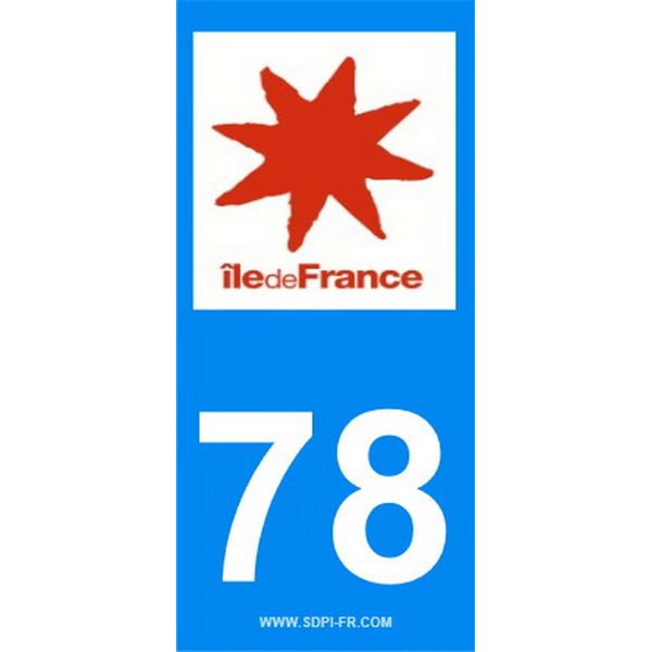 2 Stickers voiture Ile De France 78 2 Stickers voiture Ile De France 78