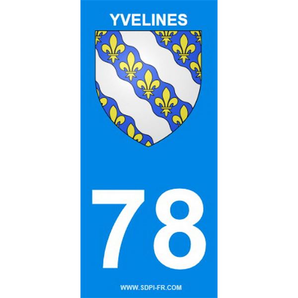 2 Stickers voiture Yvelines 78 2 Stickers voiture Yvelines 78