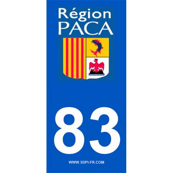 2 Stickers voiture Paca 83 2 Stickers voiture Paca 83