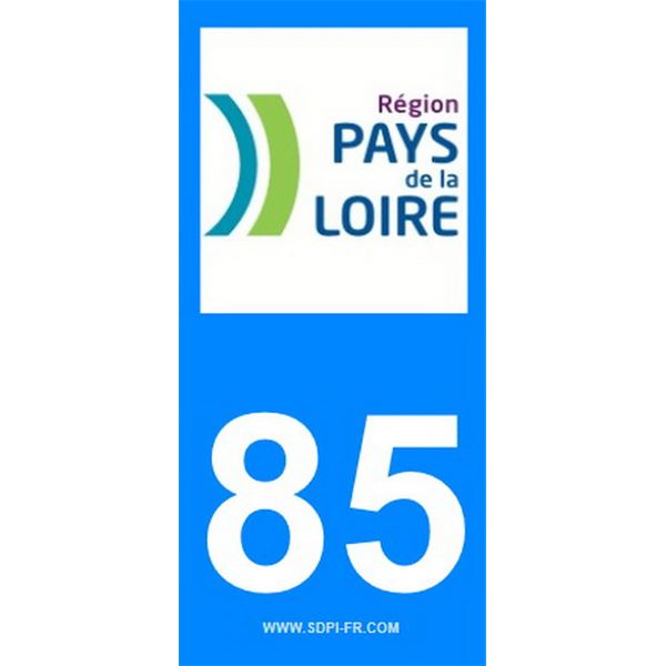 2 Stickers voiture Pays De La Loire 85 2 Stickers voiture Pays De La Loire 85
