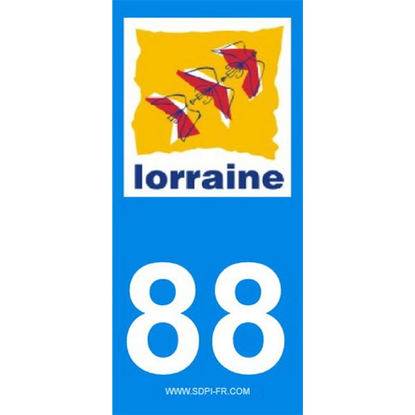 2 Stickers voiture Lorraine 88 2 Stickers voiture Lorraine 88