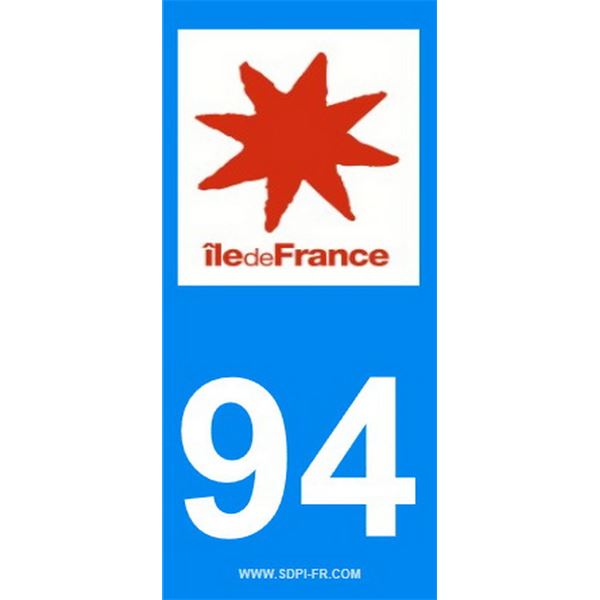 2 Stickers voiture Ile De France 94 2 Stickers voiture Ile De France 94