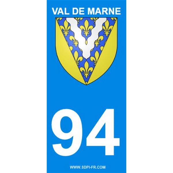 2 Stickers voiture Val De Marne 94 2 Stickers voiture Val De Marne 94