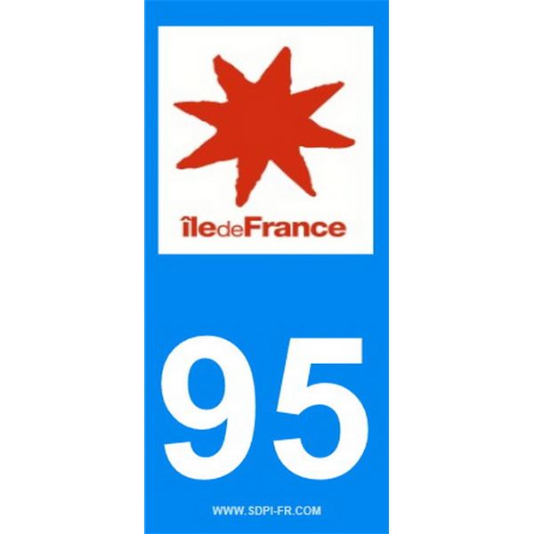 2 Stickers voiture Ile De France 95 2 Stickers voiture Ile De France 95