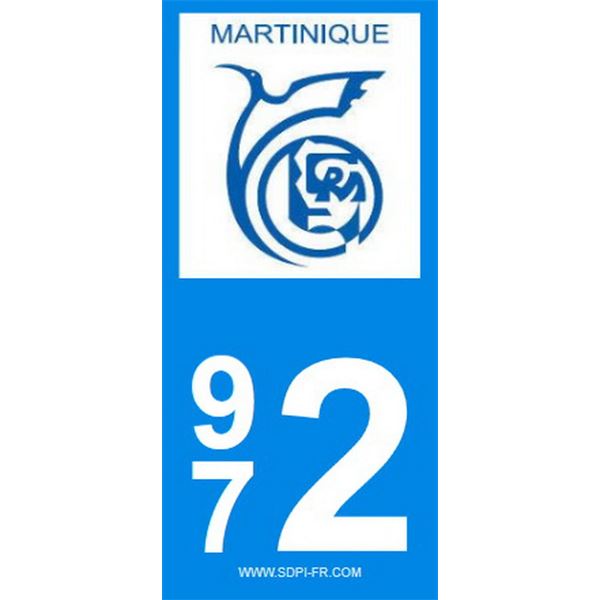 2 Stickers voiture Martinique 972 2 Stickers voiture Martinique 972