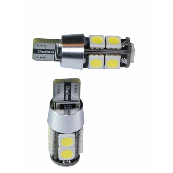 2 ampoules Led T10 (9 pastilles smd5050) éclairage blanc canbus Autoled. 2 ampoules Led T10 (9 pastilles smd5050) éclairage blanc canbus Autoled.