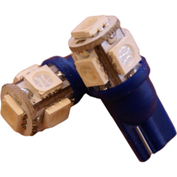 2 ampoules led T10 (9 pastilles smd5050) bleu Autoled 2 ampoules led T10 (9 pastilles smd5050) bleu Autoled