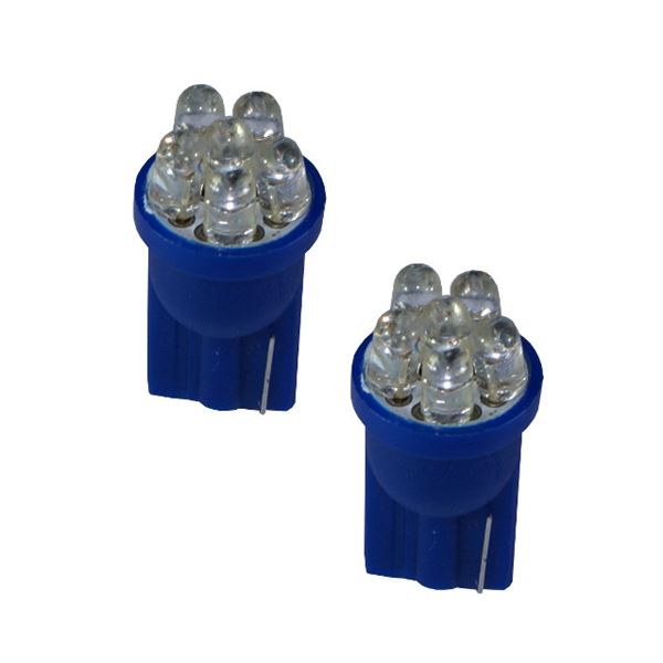 2 ampoules (T10) 7 Leds éclairage bleu Autoled 2 ampoules (T10) 7 Leds éclairage bleu Autoled