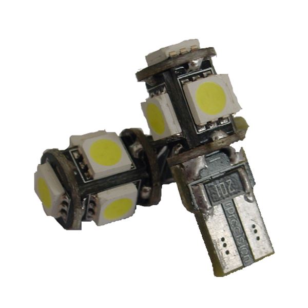 2 ampoules Led T10 (5 pastilles smd5050) blanc canbus Autoled 2 ampoules Led T10 (5 pastilles smd5050) blanc canbus Autoled