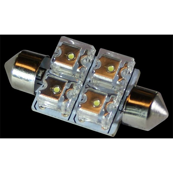Ampoule navette 36mm 4 Leds éclairage blanc Autoled Ampoule navette 36mm 4 Leds éclairage blanc Autoled