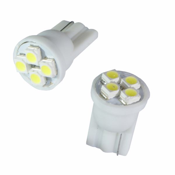 2 ampoules 4 Led T10 xsmd3528 éclairage blanc Autoled 2 ampoules 4 Led T10 xsmd3528 éclairage blanc Autoled