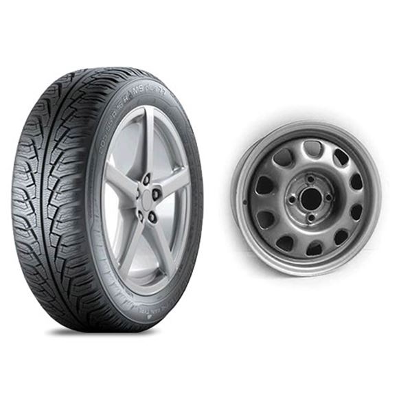 Pack Jante tôle + Pneu hiver Uniroyal MS Plus 77 185/60R15 84T Pack Jante tôle + Pneu hiver Uniroyal MS Plus 77 185/60R15 84T