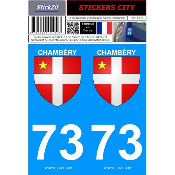 2 Stickers voiture Chambéry 73 2 Stickers voiture Chambéry 73