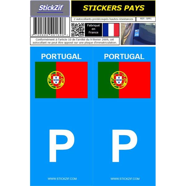 2 Stickers voiture Portugal Drapeau 2 Stickers voiture Portugal Drapeau