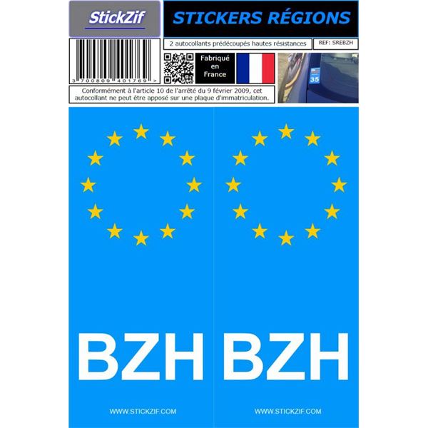 2 Stickers voiture UE Bretagne 2 Stickers voiture UE Bretagne