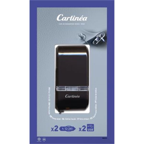 2 Multiprises allume-cigare 12V+ 2USB Carlinéa 2 Multiprises allume-cigare 12V+ 2USB Carlinéa
