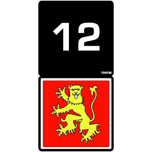Autocollant voiture département 12 Tdou Cadox Autocollant voiture département 12 Tdou Cadox