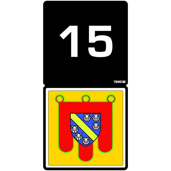 Autocollant voiture département 15 Tdou Cadox Autocollant voiture département 15 Tdou Cadox
