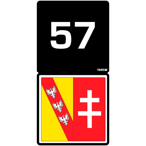 Autocollant voiture département 57 Tdou Cadox Autocollant voiture département 57 Tdou Cadox