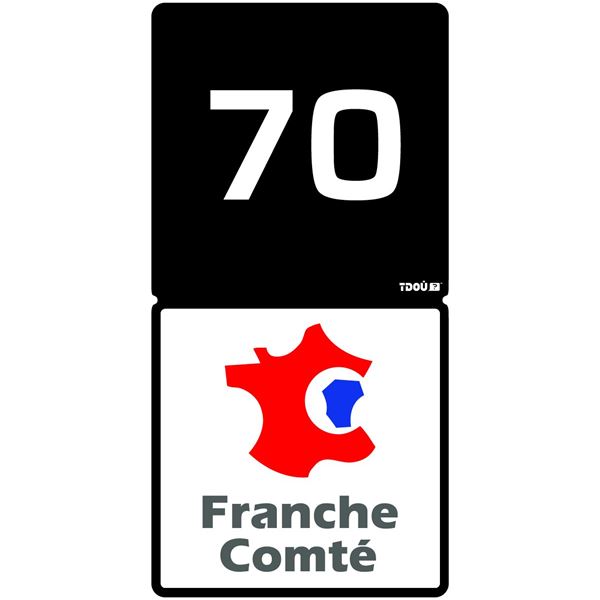 Autocollant voiture département 70 Tdou Cadox Autocollant voiture département 70 Tdou Cadox
